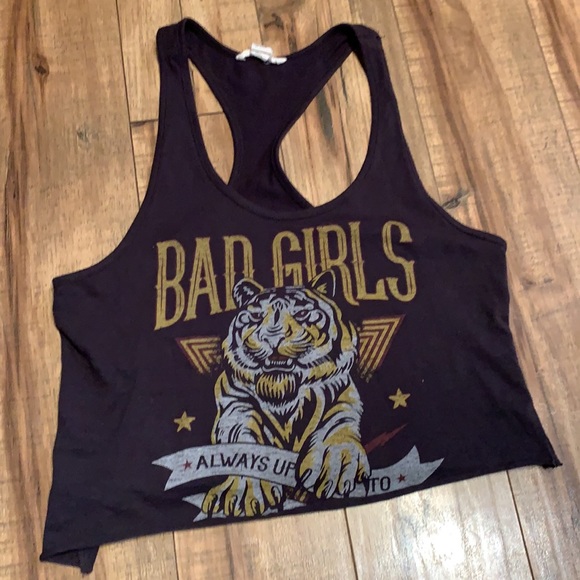 🔥HOST PICK🔥Tiger ‘Bad Girls’ reworked crop tank small - Picture 3 of 5